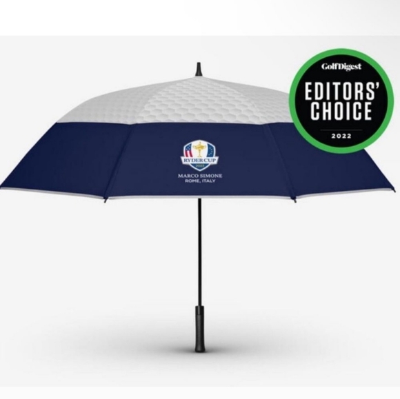 NEW Rare Weatherman Marco Simone Rome Italy Ryder Cup Golf Collapsible Umbrella - Picture 1 of 12